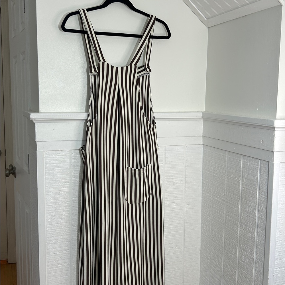 Halara Pocket Stripe Adjustable Strap Overalls in… - image 6
